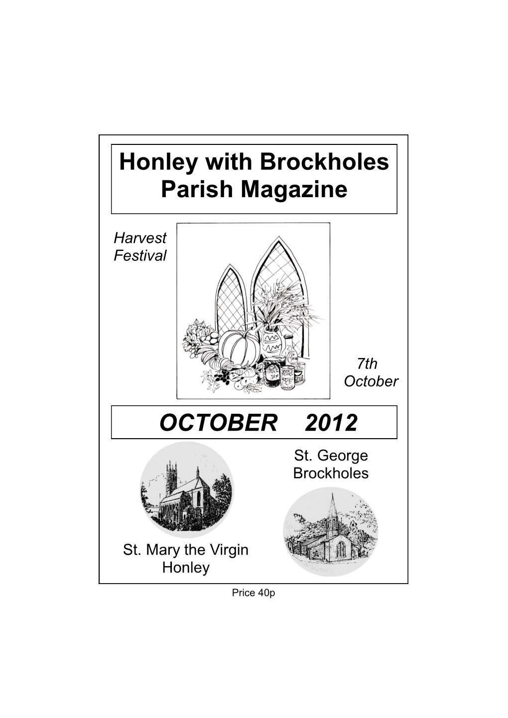 OCTOBER 2012 Honley with Brockholes Parish Magazine