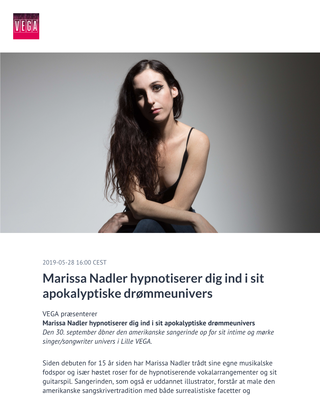 ​Marissa Nadler Hypnotiserer Dig Ind I Sit Apokalyptiske Drømmeunivers