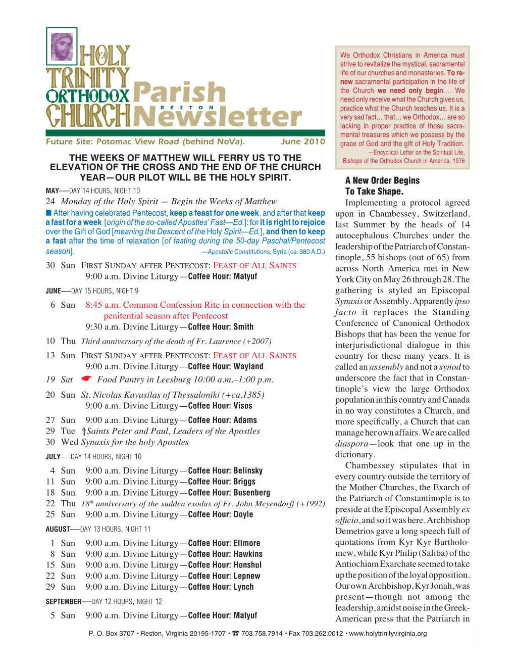 Parish Newsletter