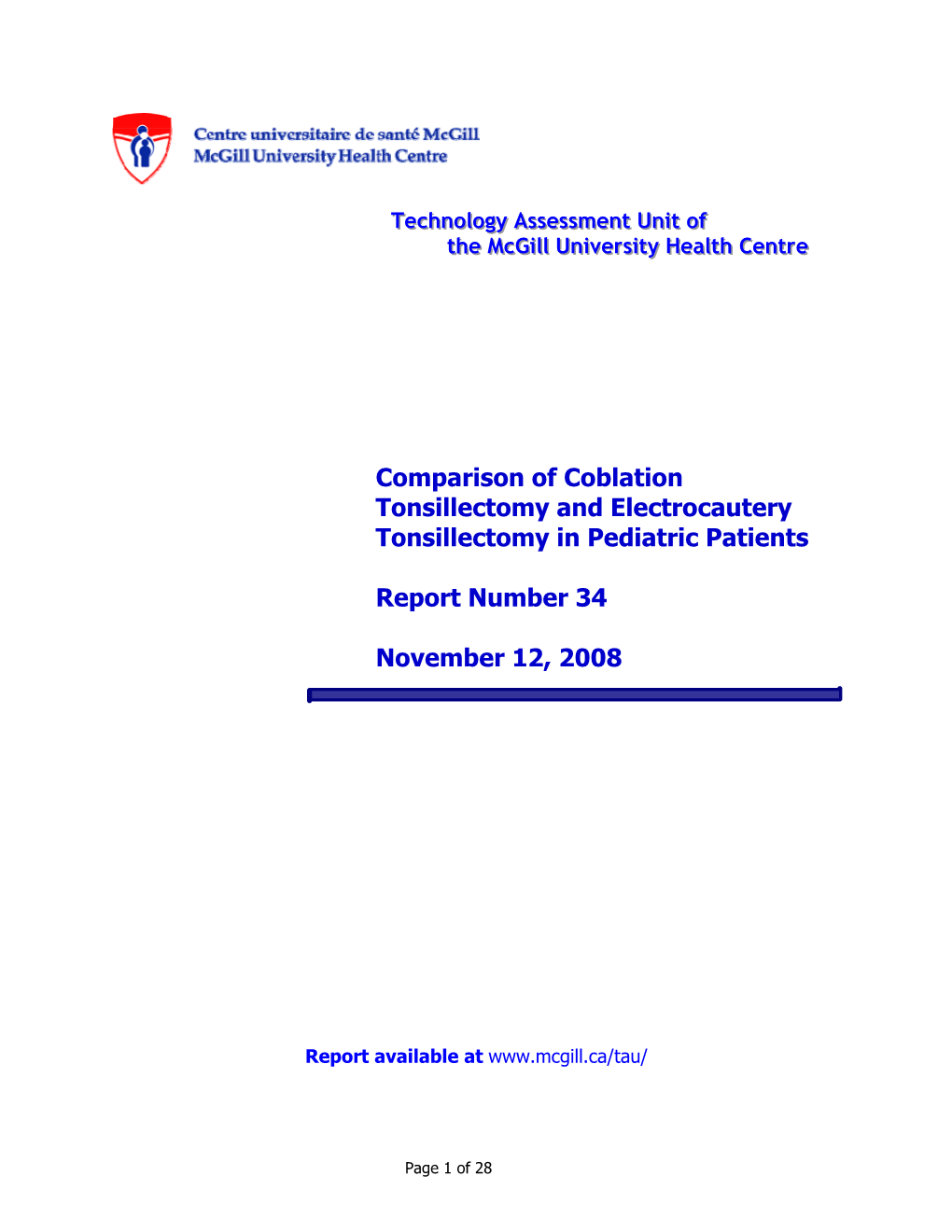 Coblation Tonsillectomy and Electrocautery Tonsillectomy in Pediatric Patients