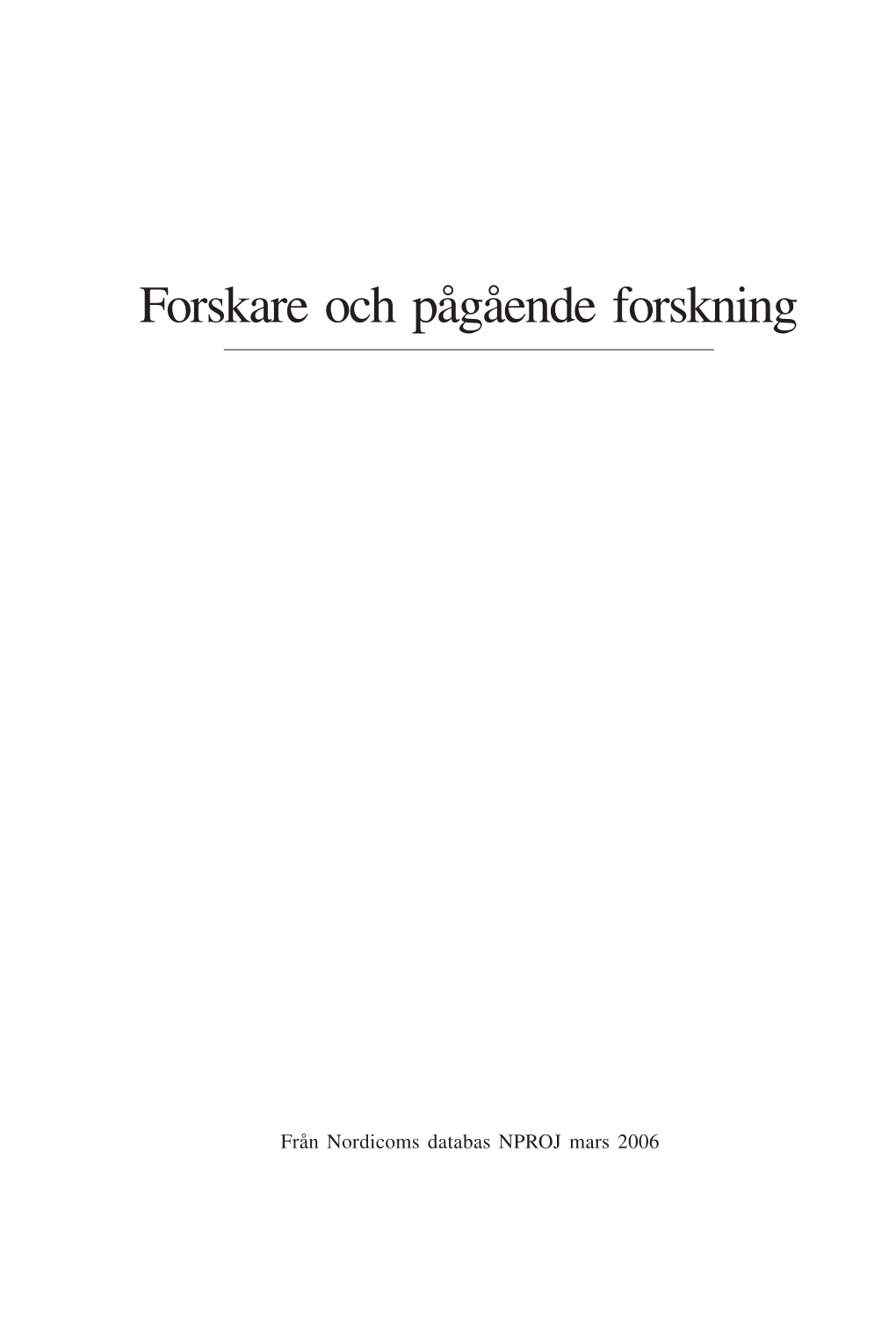 Nordicom Information 2006(3)
