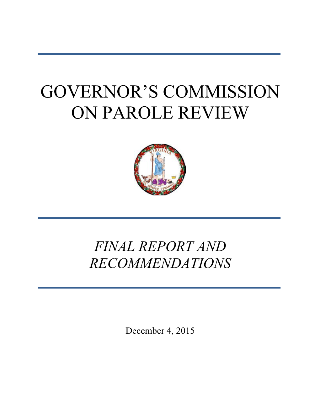 Governor's Commission on Parole Review Page 2
