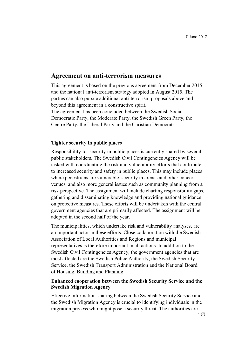 Agreement on Anti-Terrorism Measures