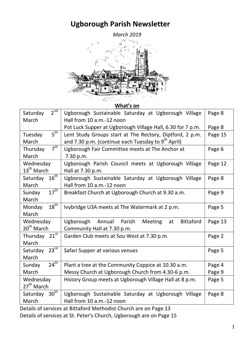 Ugborough Parish Newsletter