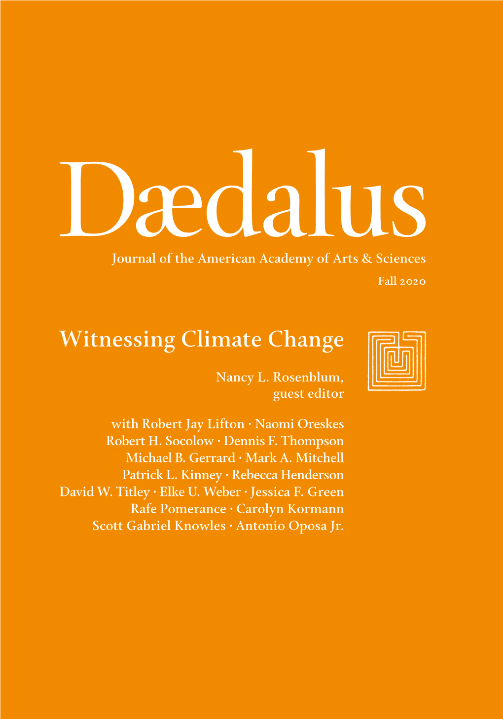 Dædalus Issue Is “Witnessing Climate Change