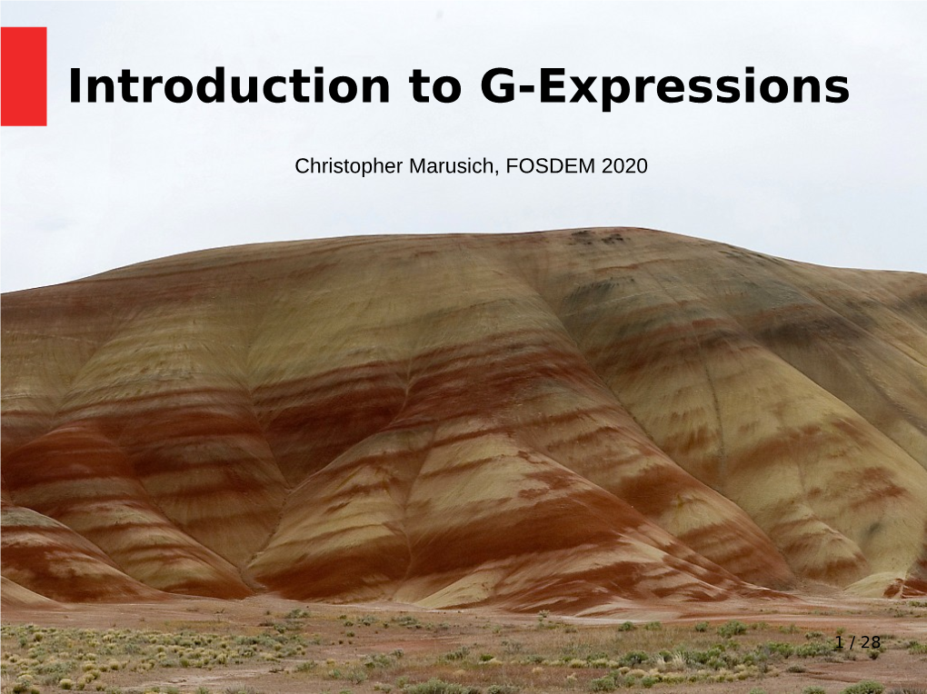 Introduction to G-Expressions