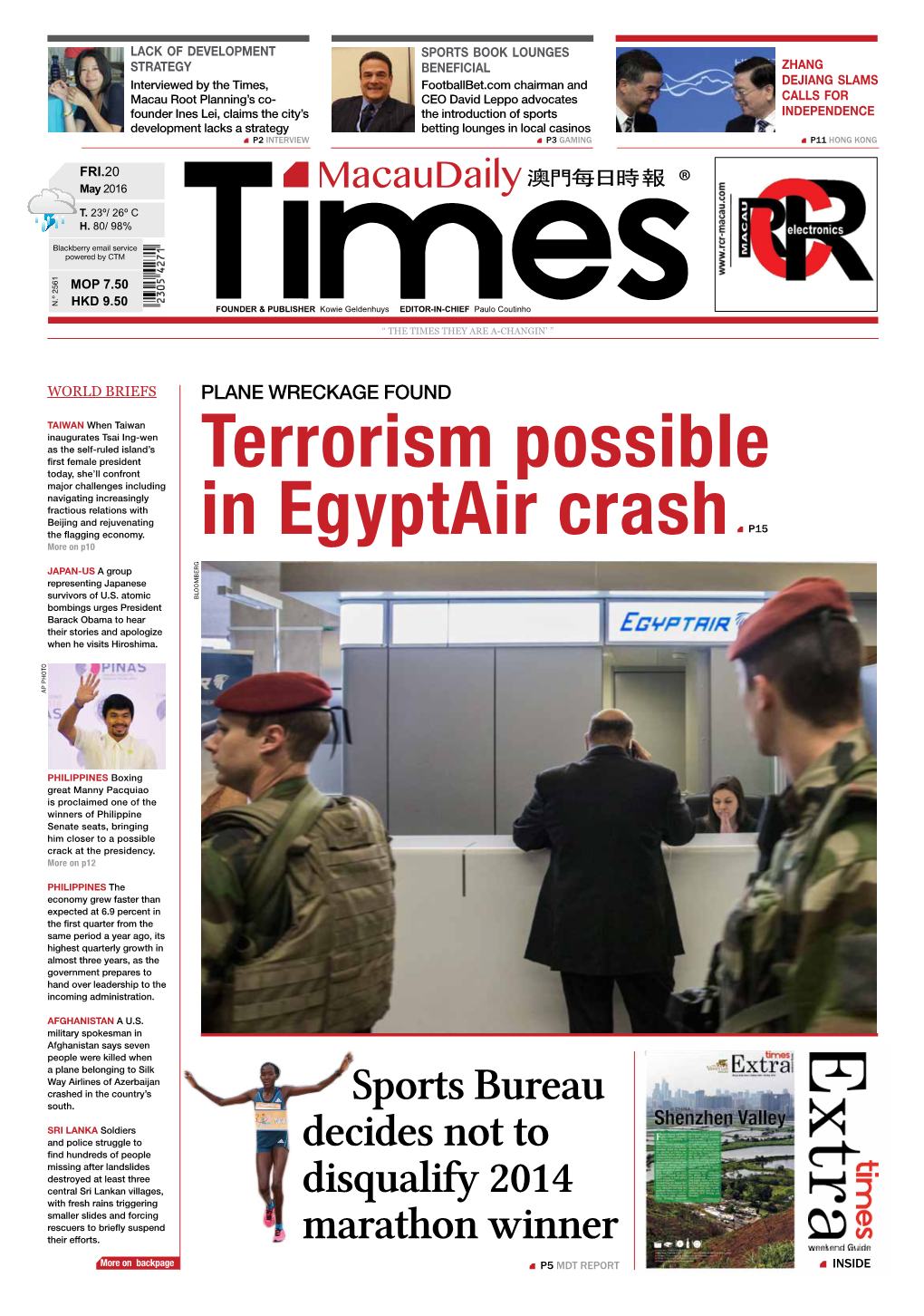 Terrorism Possible in Egyptair Crash