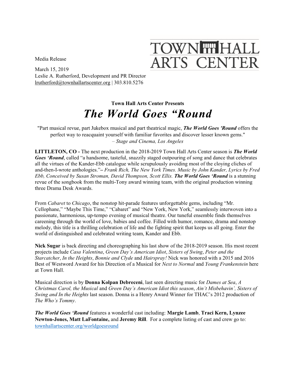 The World Goes “Round