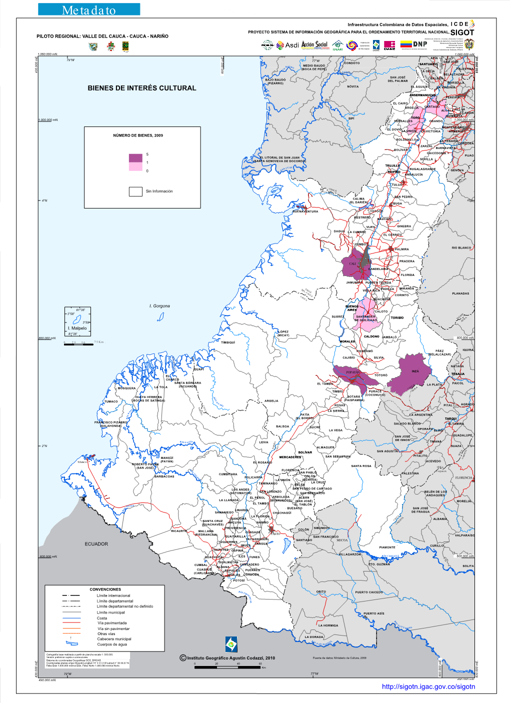 Leyenda Metadato Listado De Municipios