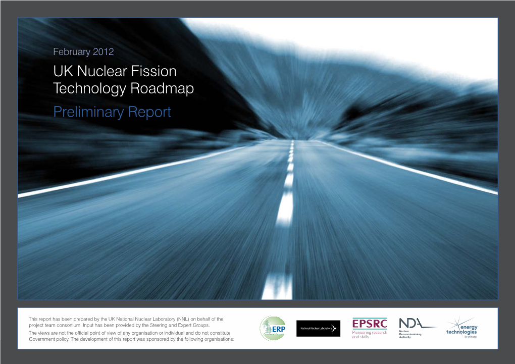 UK Nuclear Fission Technology Roadmap Preliminary Report