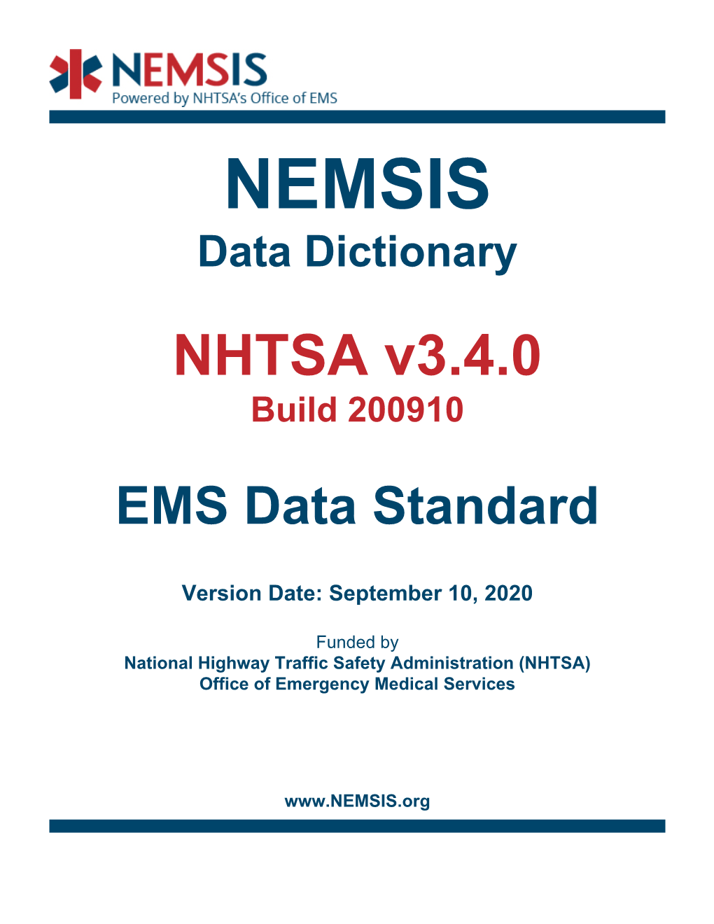 DEM/EMS Data Dictionary