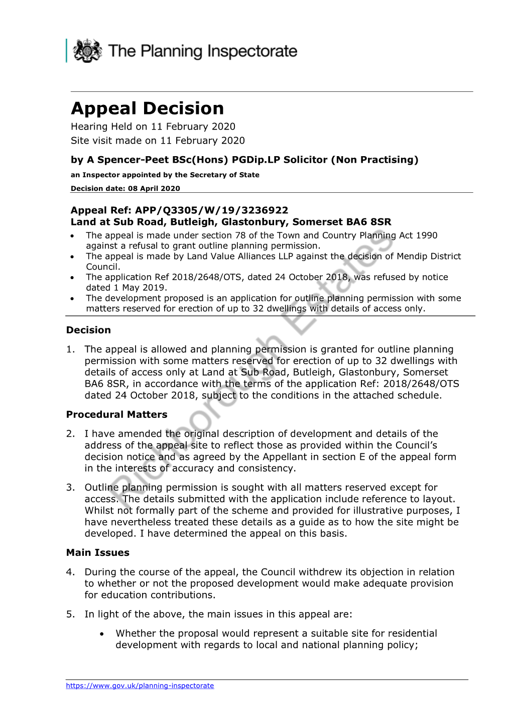 Appeal Decision Hearing Held on 11 February 2020 Site Visit Made on 11 February 2020