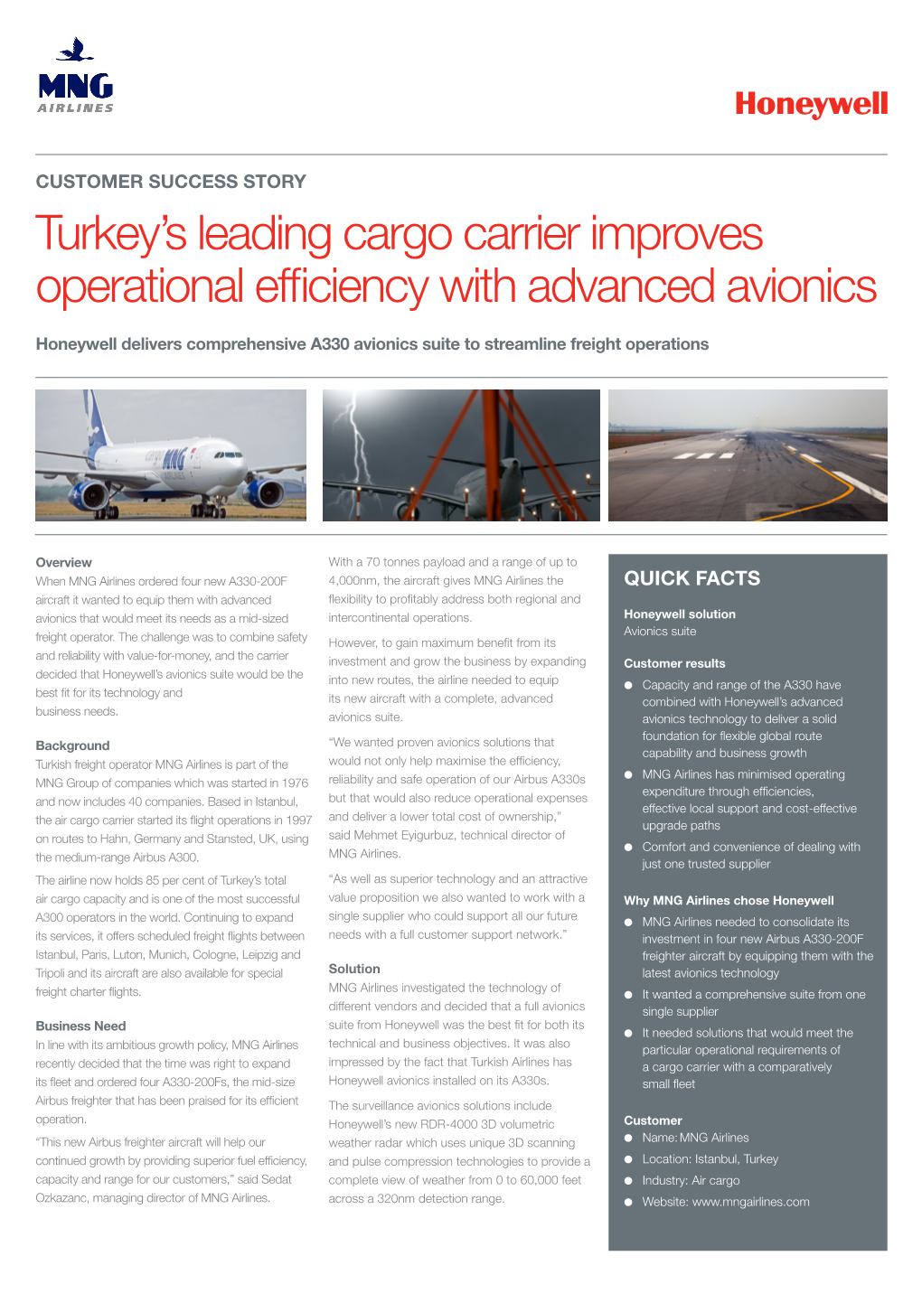 Turkey's Leading Cargo Carrier Improves Operational Efficiency With