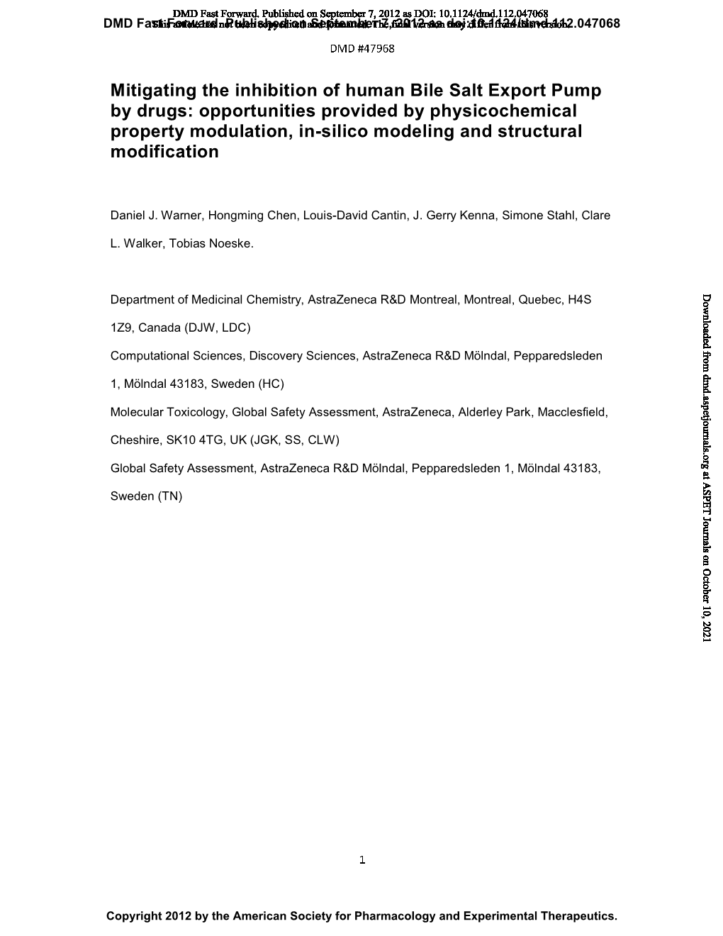 Mitigating the Inhibition of Human Bile Salt Export Pump by Drugs