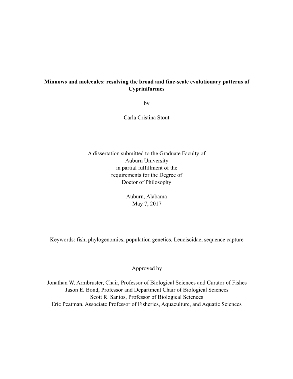 Minnows and Molecules: Resolving the Broad and Fine-Scale Evolutionary Patterns of Cypriniformes