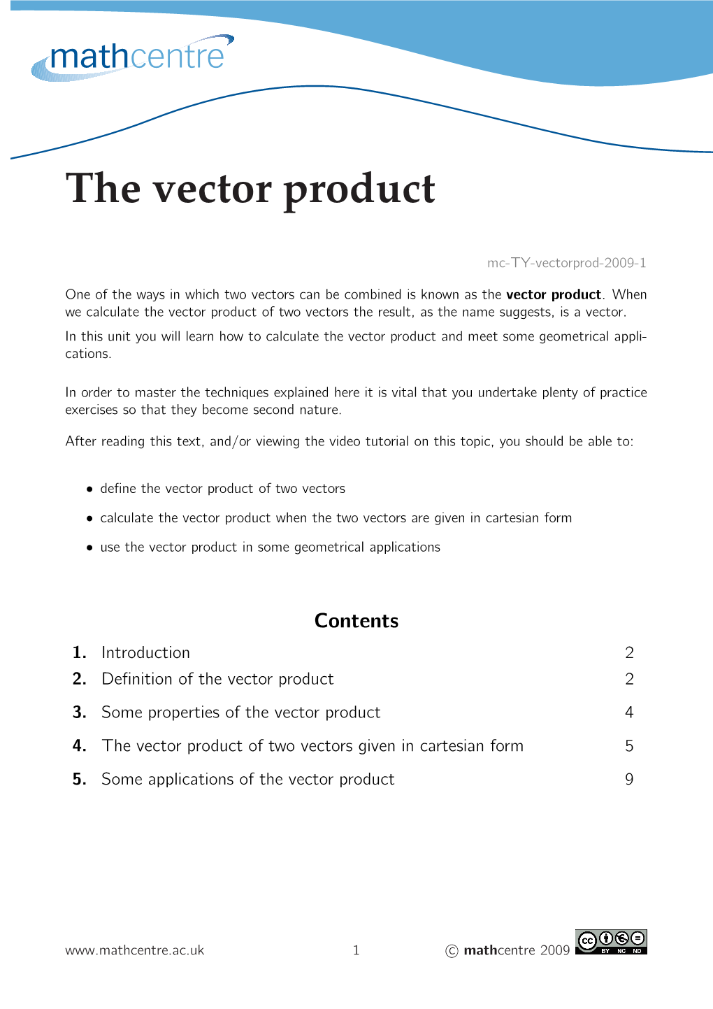 The Vector Product