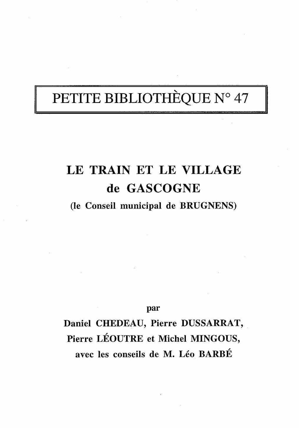 Petite Bibliothèque N° 47