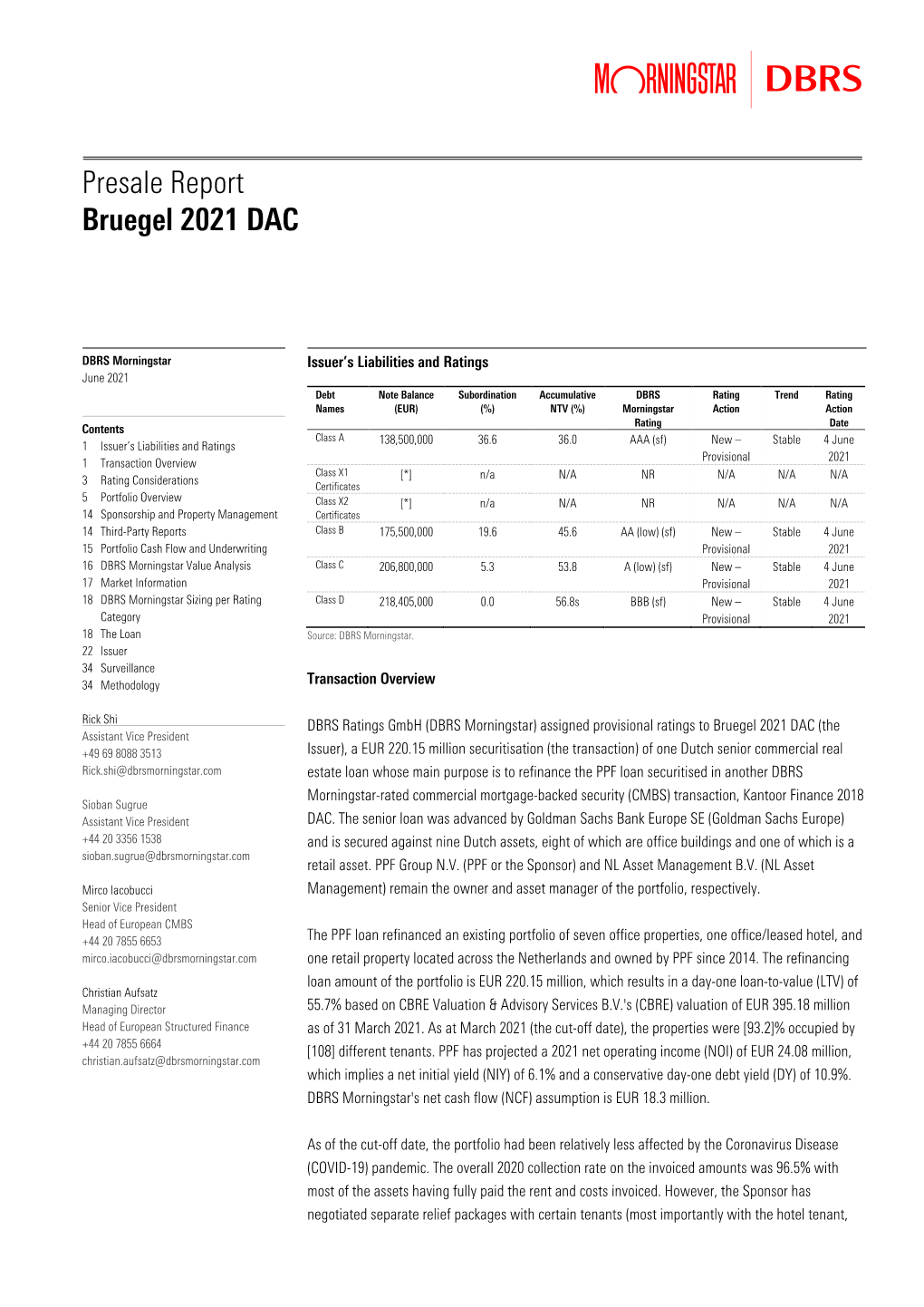 Presale Report Bruegel 2021 DAC