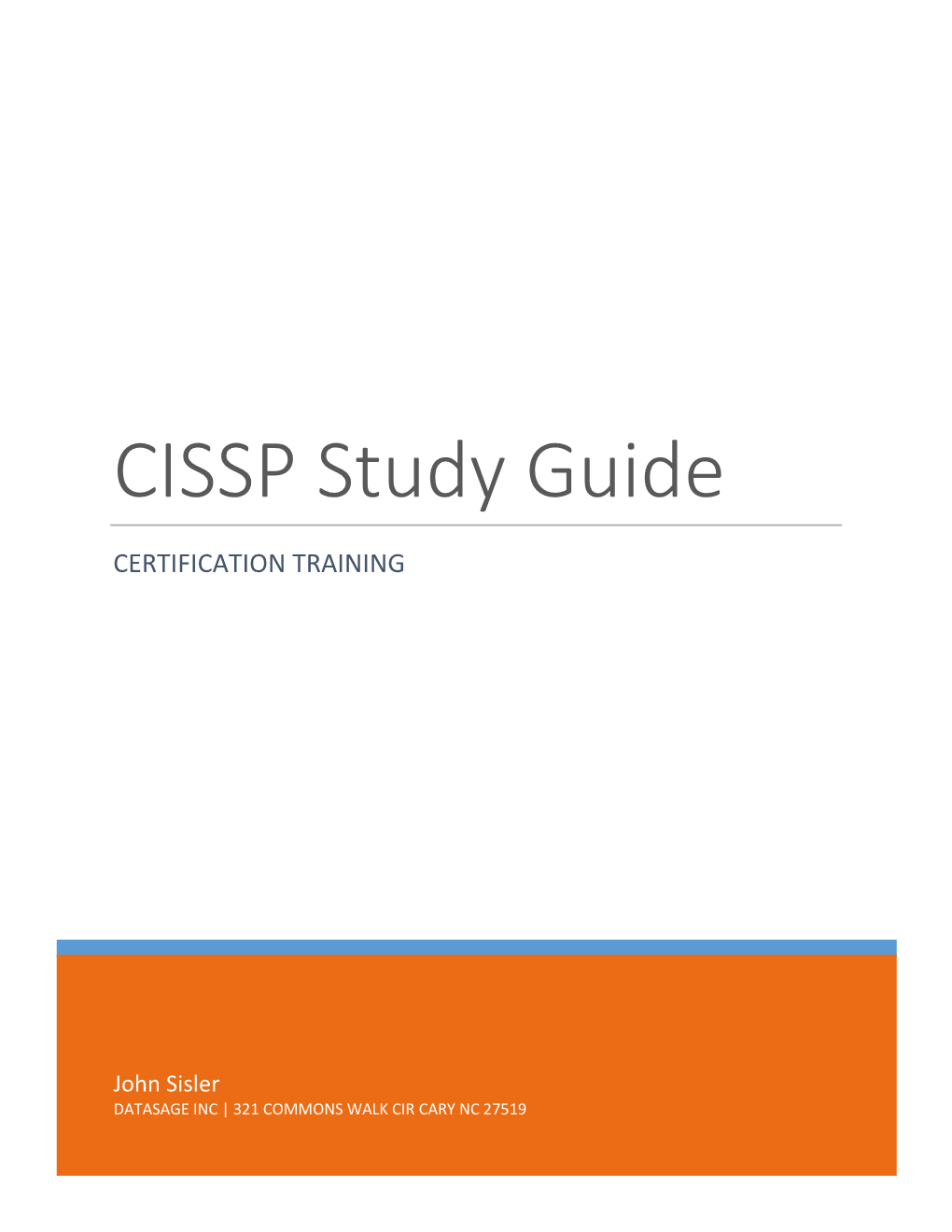 CISSP Study Guide