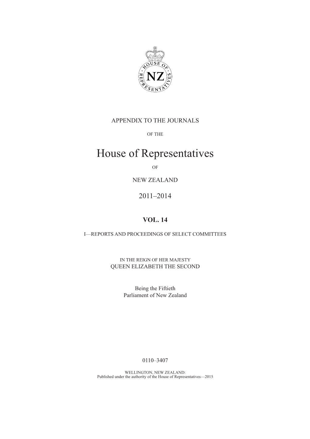 Volume 14 AJHR 50 Parliament.Pdf