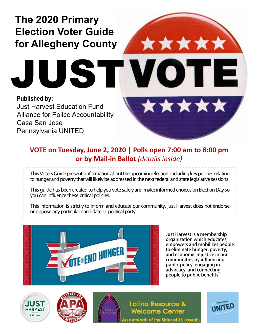 The 2020 Primary Election Voter Guide for Allegheny County