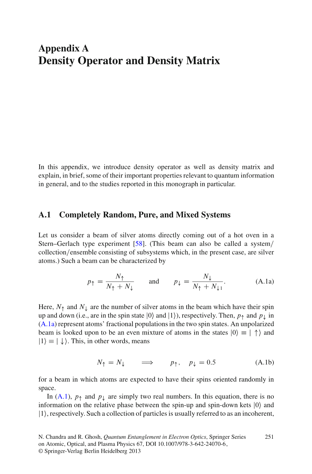 Density Operator and Density Matrix