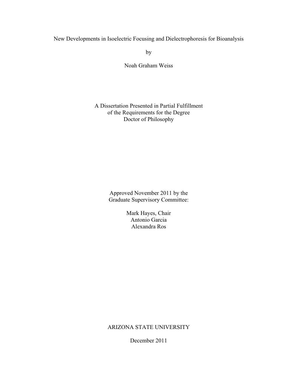 New Developments in Isoelectric Focusing and Dielectrophoresis for Bioanalysis