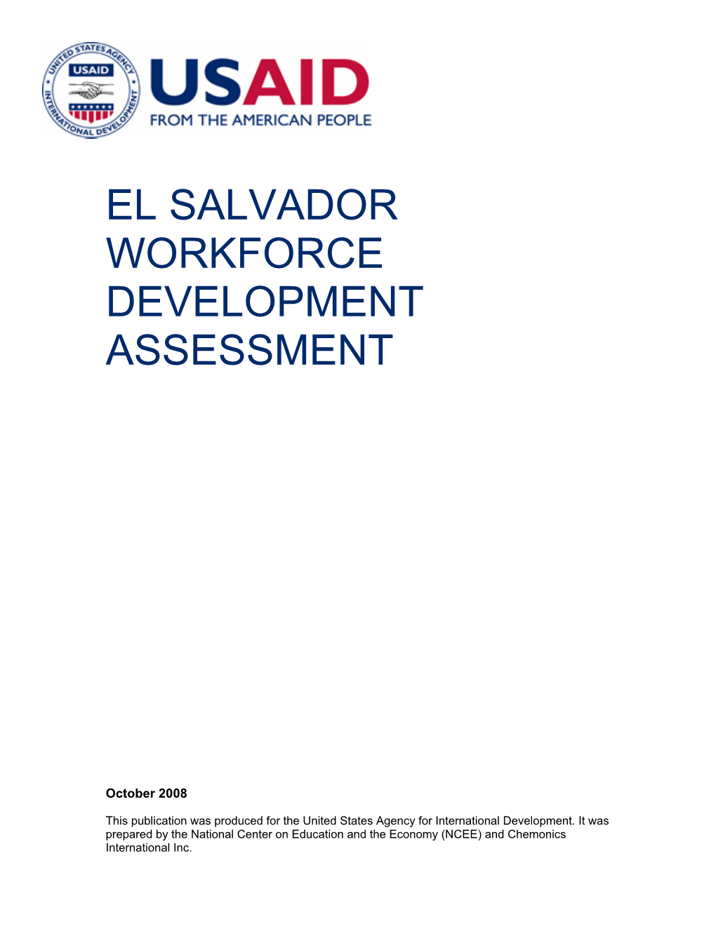 El Salvador Workforce Development Assessment