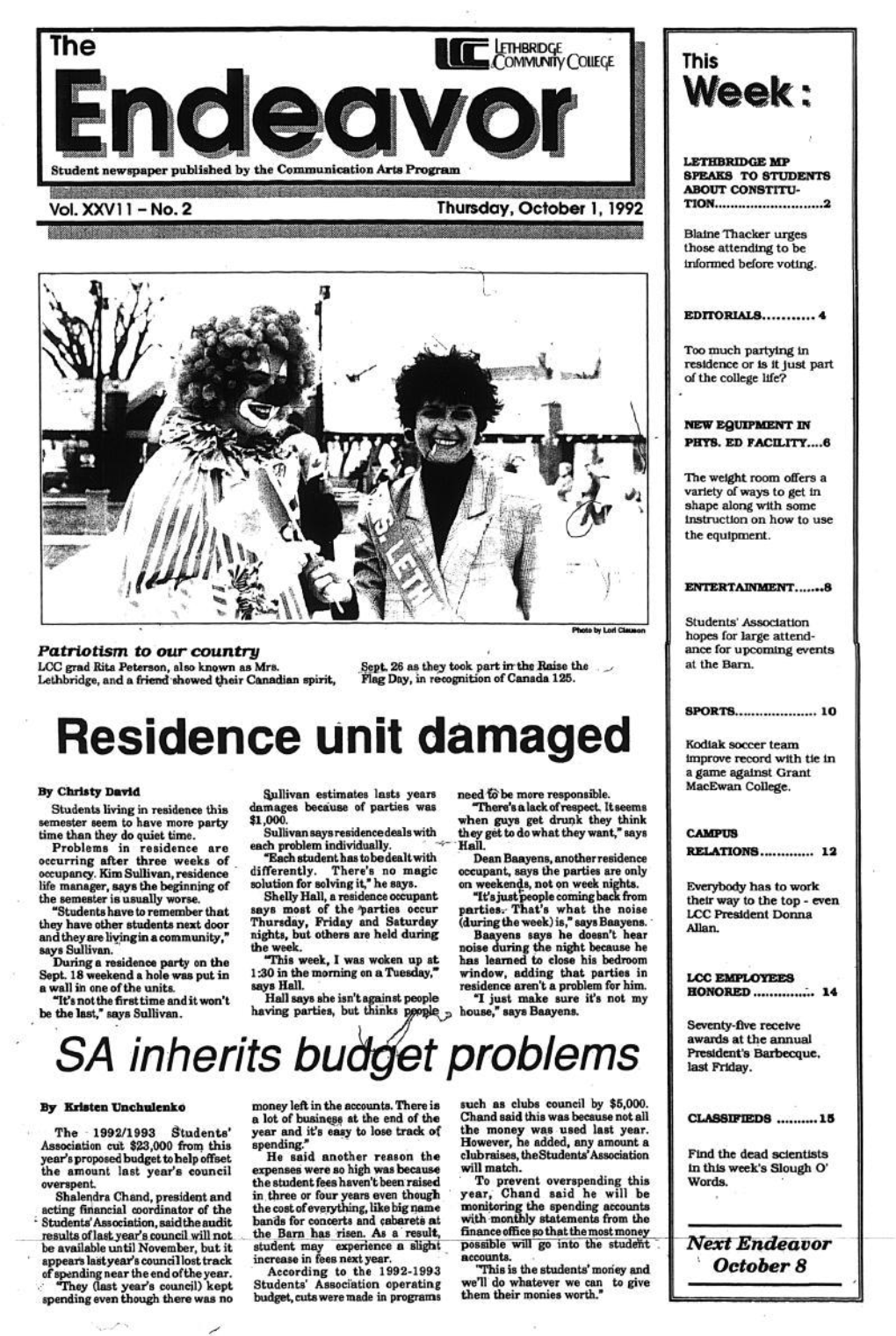 Residence Unit Damaged SA Inherits Budget Probiems