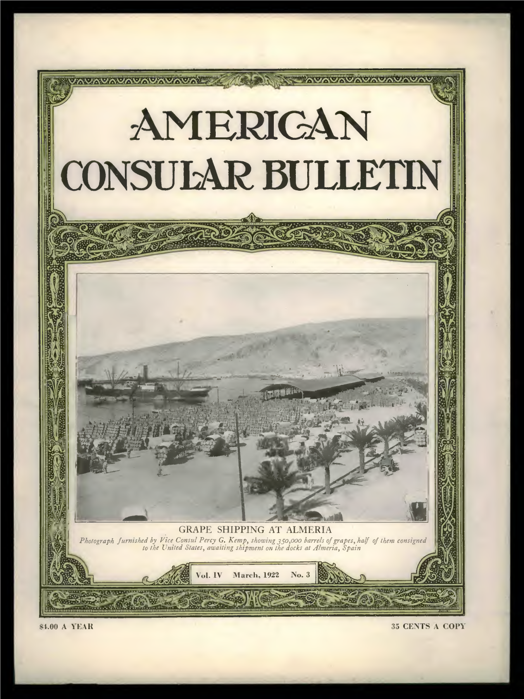 The Foreign Service Journal, March 1922 (American Consular Bulletin)