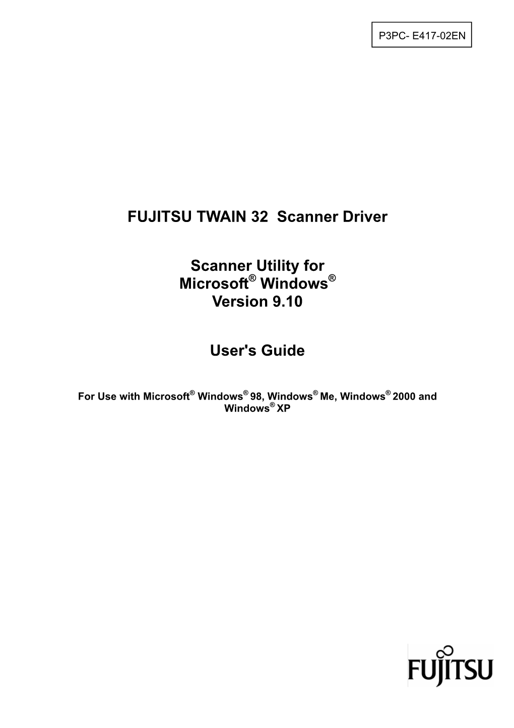 FUJITSU TWAIN 32 Scanner Driver Scanner Utility for Microsoft