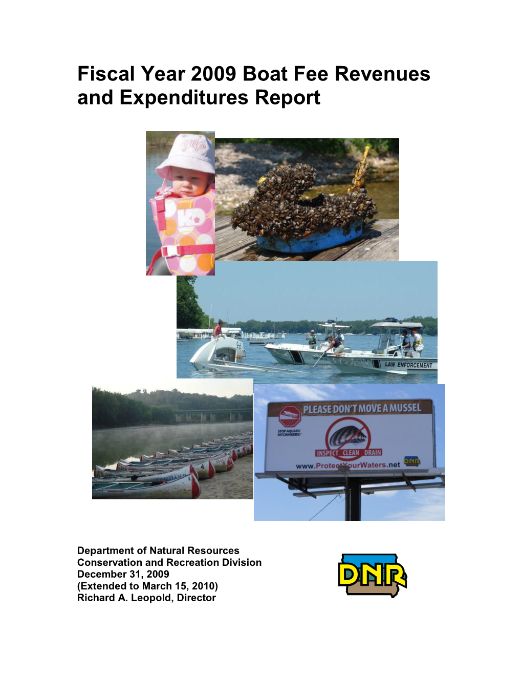 Fiscal Year 2009 Boat Fee Revenues and Expenditures Report