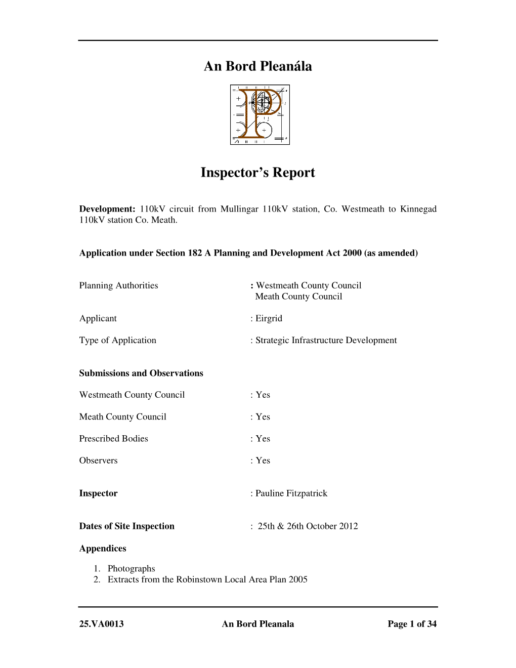 Inspectors Report (VA0/RVA0013.Pdf, PDF Format