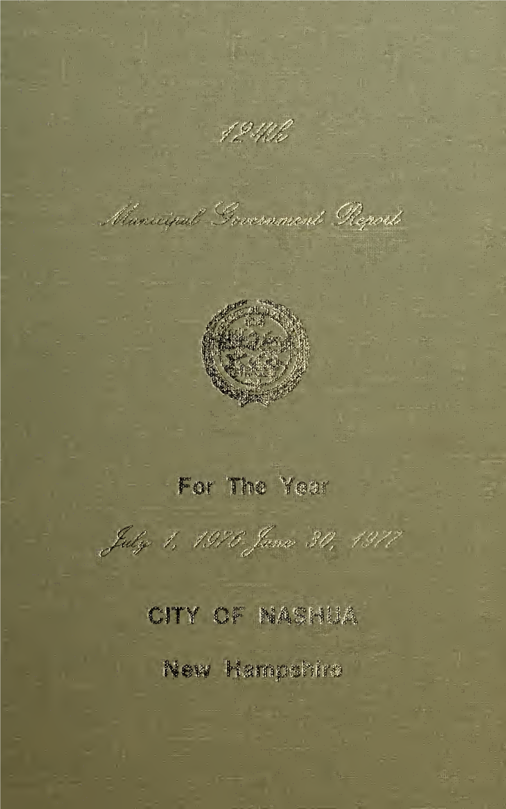 City of Nashua, N.H. 124Th Municipal Government Report of the Municipal
