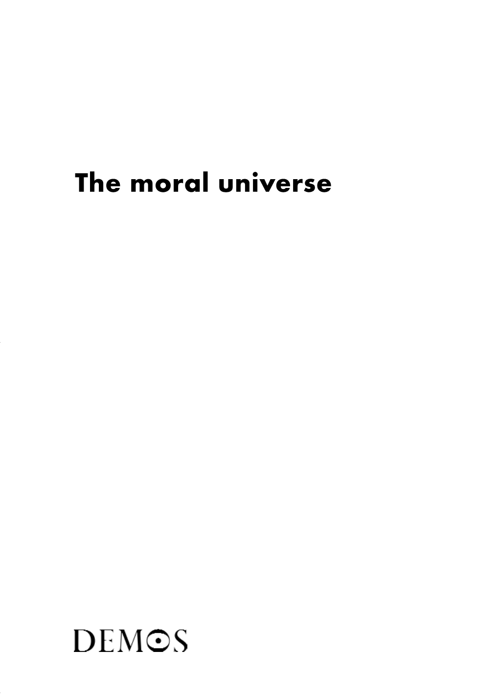 The Moral Universe