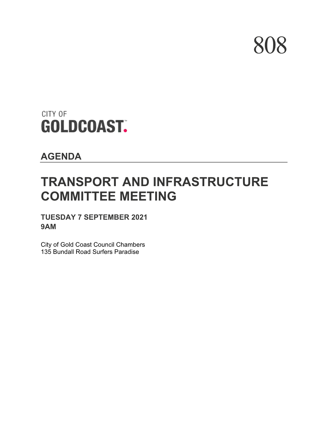 808 Transport and Infrastructure Committee