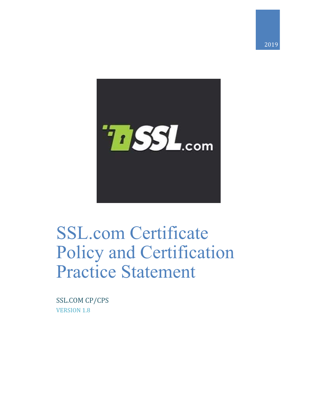 SSL.Com Certificate Policy and Certification Practice Statement