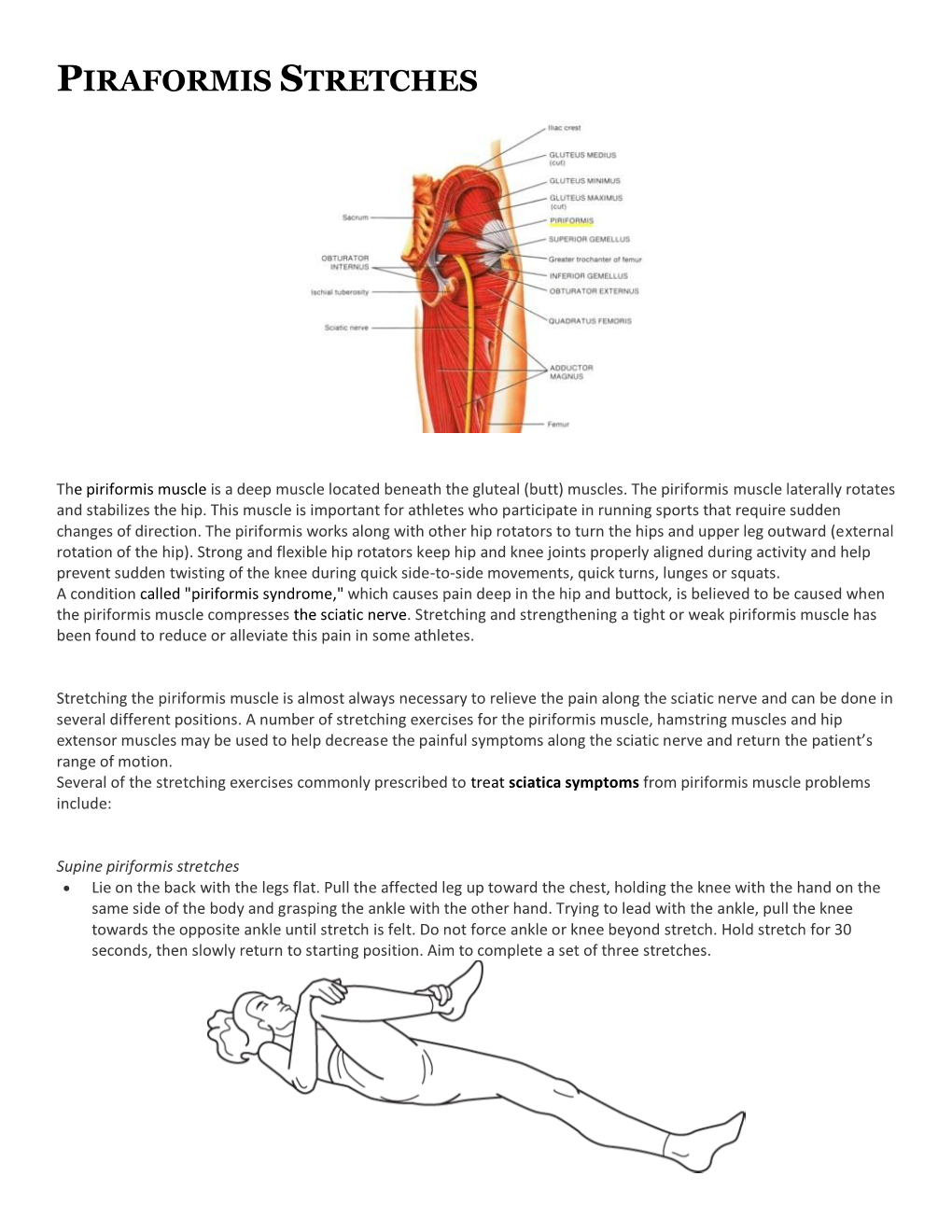 Piraformis Stretches