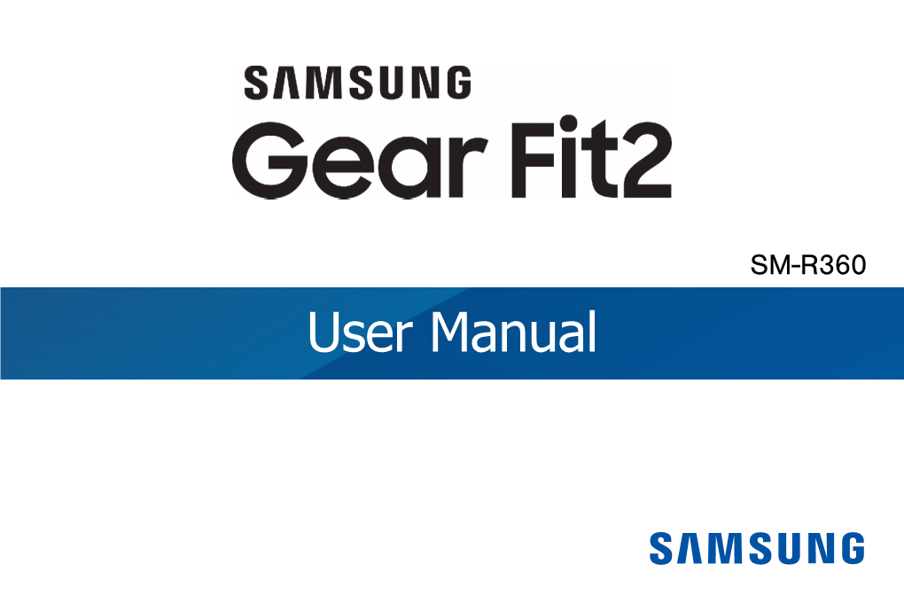 Samsung Gear Fit2 R360 User Manual