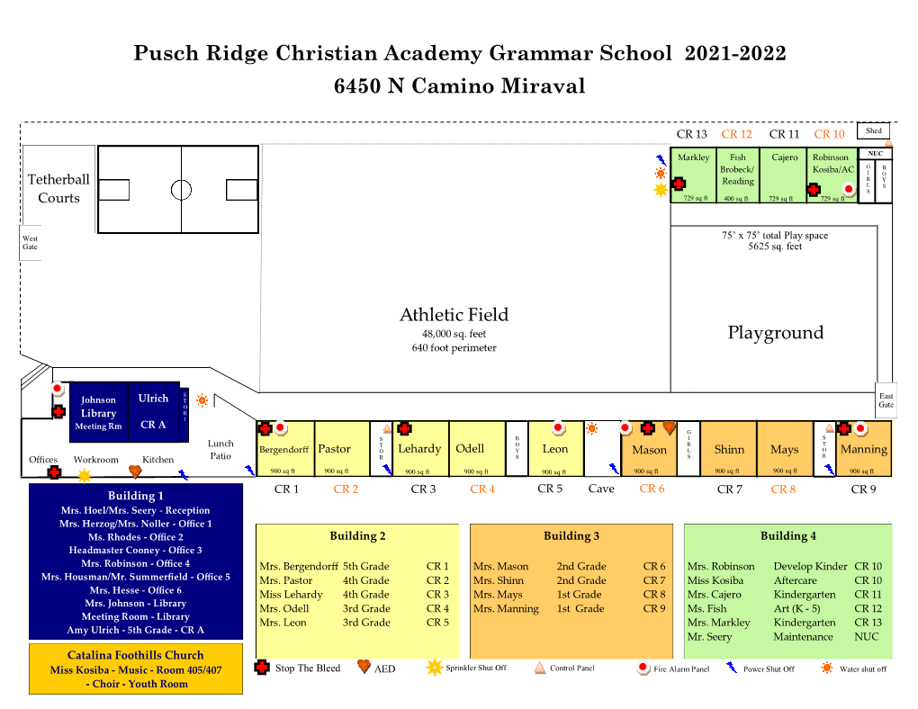 Pusch Ridge Christian Academy Grammar School 2021-2022 6450 N Camino Miraval