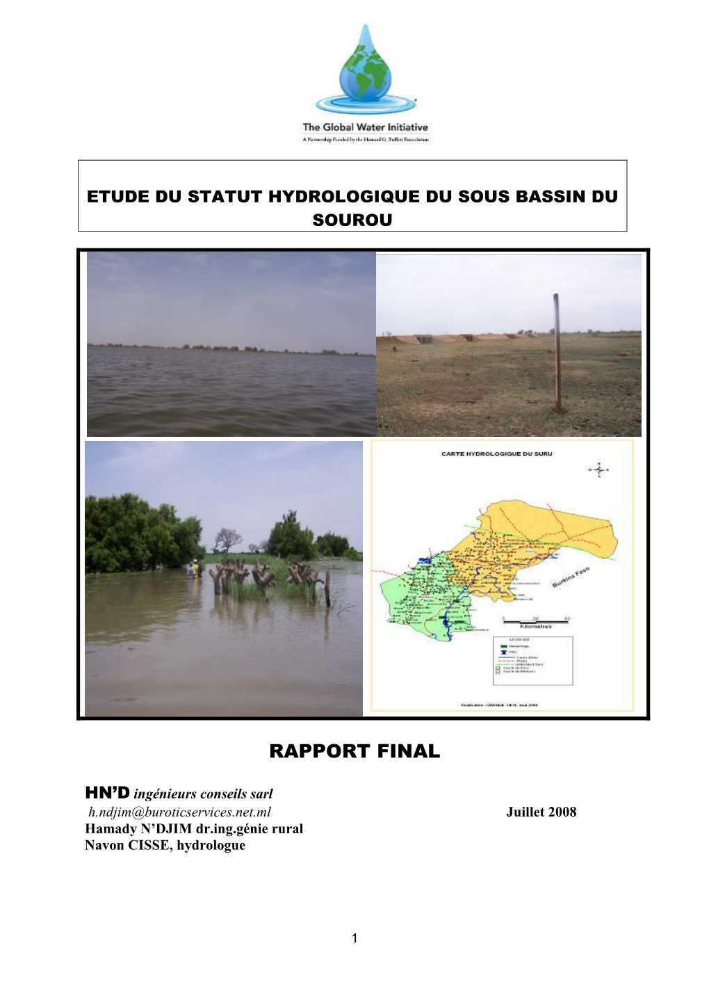 Etude Du Statut Hydrologique Du Sous Bassin Du Sourou