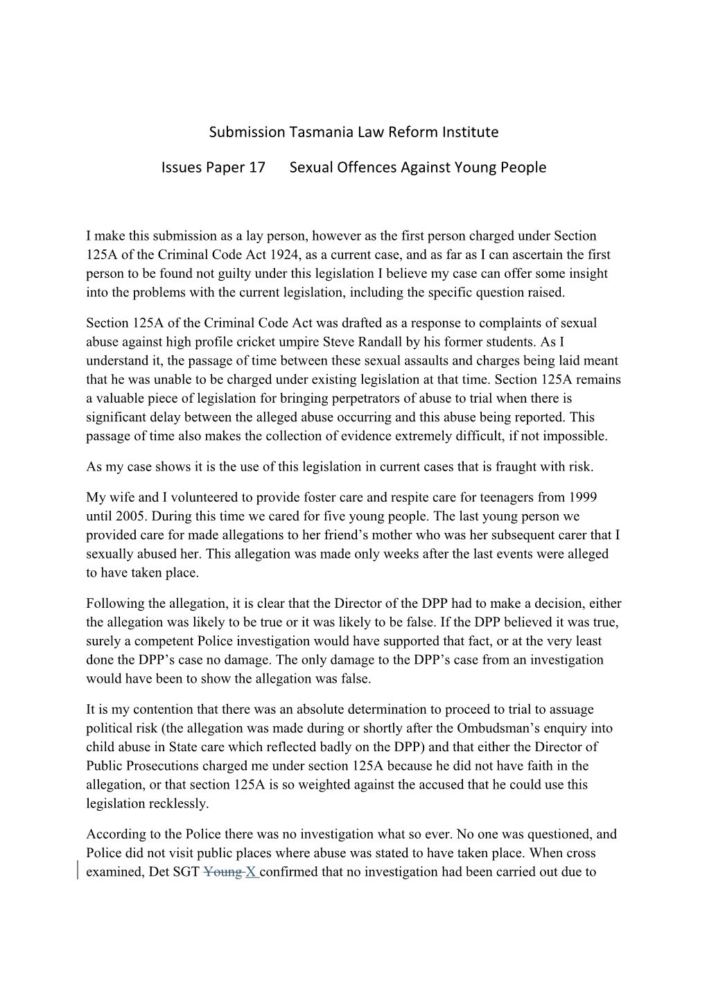 Issues Paper 17 Sexual Offences Against Young People