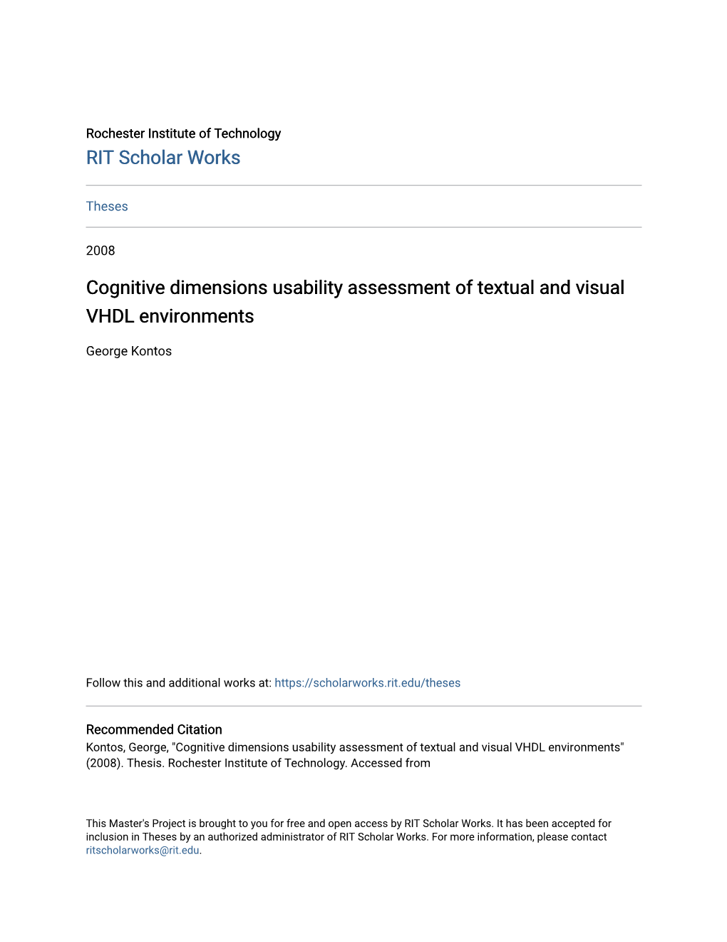Cognitive Dimensions Usability Assessment of Textual and Visual VHDL Environments