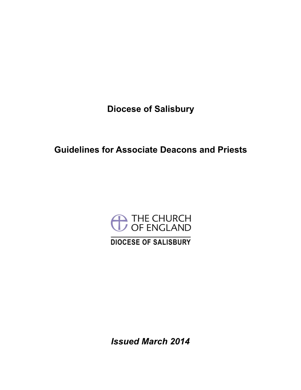 Guidelines for Associate Deacons and Priests