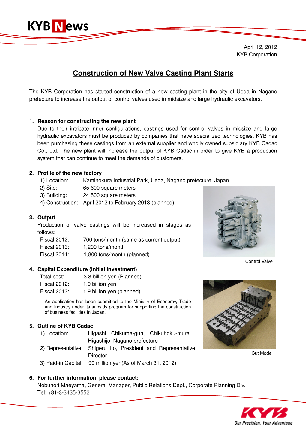 Construction of New Valve Casting Plant Starts