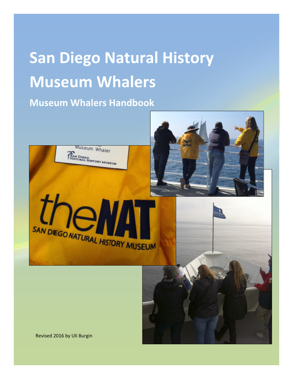 San Diego Natural History Museum Whalers Museum Whalers Handbook Jmorris