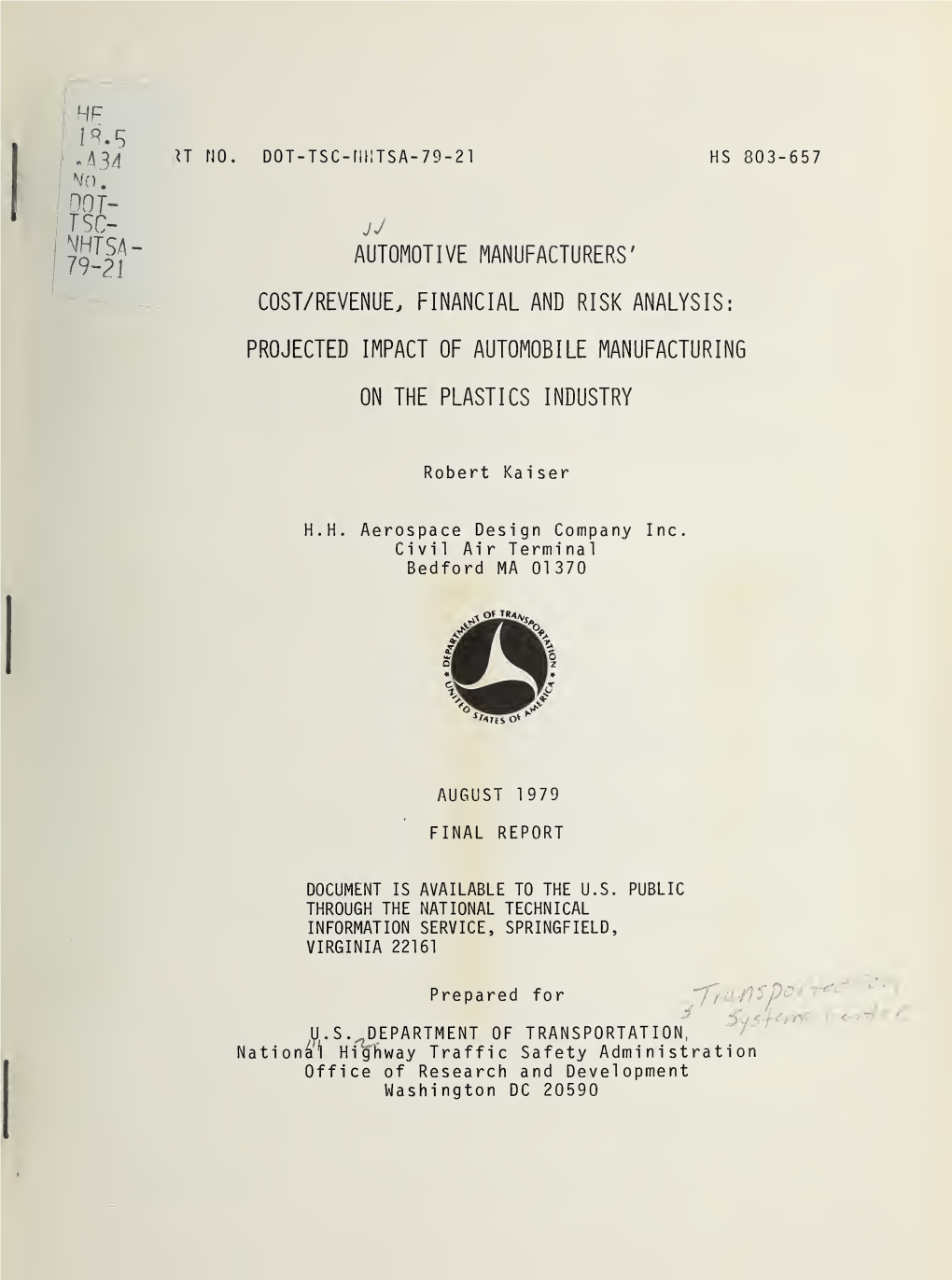 Automotive Manufacturers' Cost/Revenue, Financial