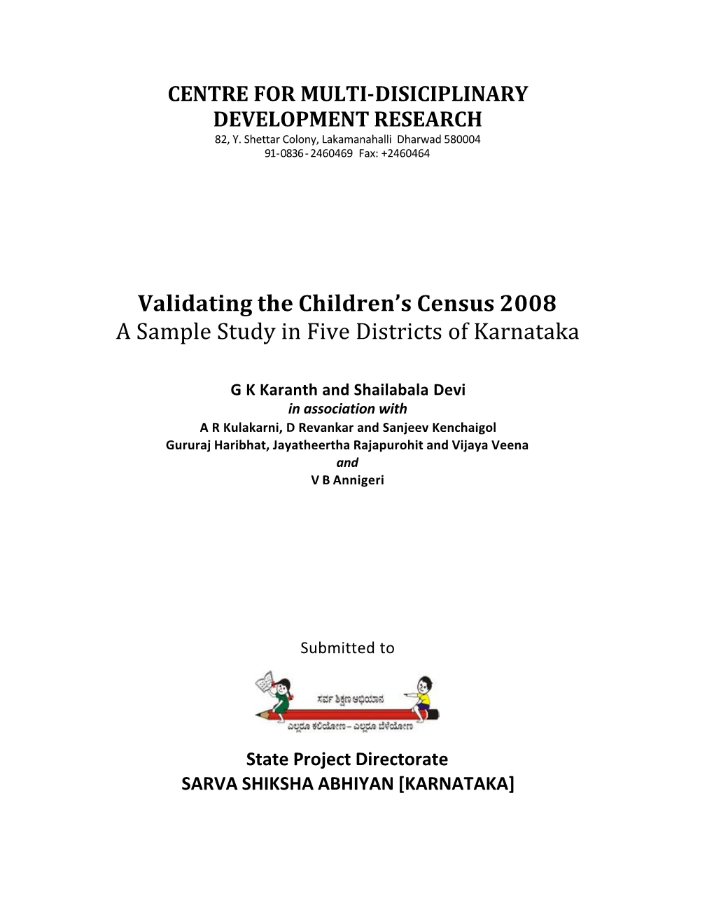 Validating Child Sensus 2008