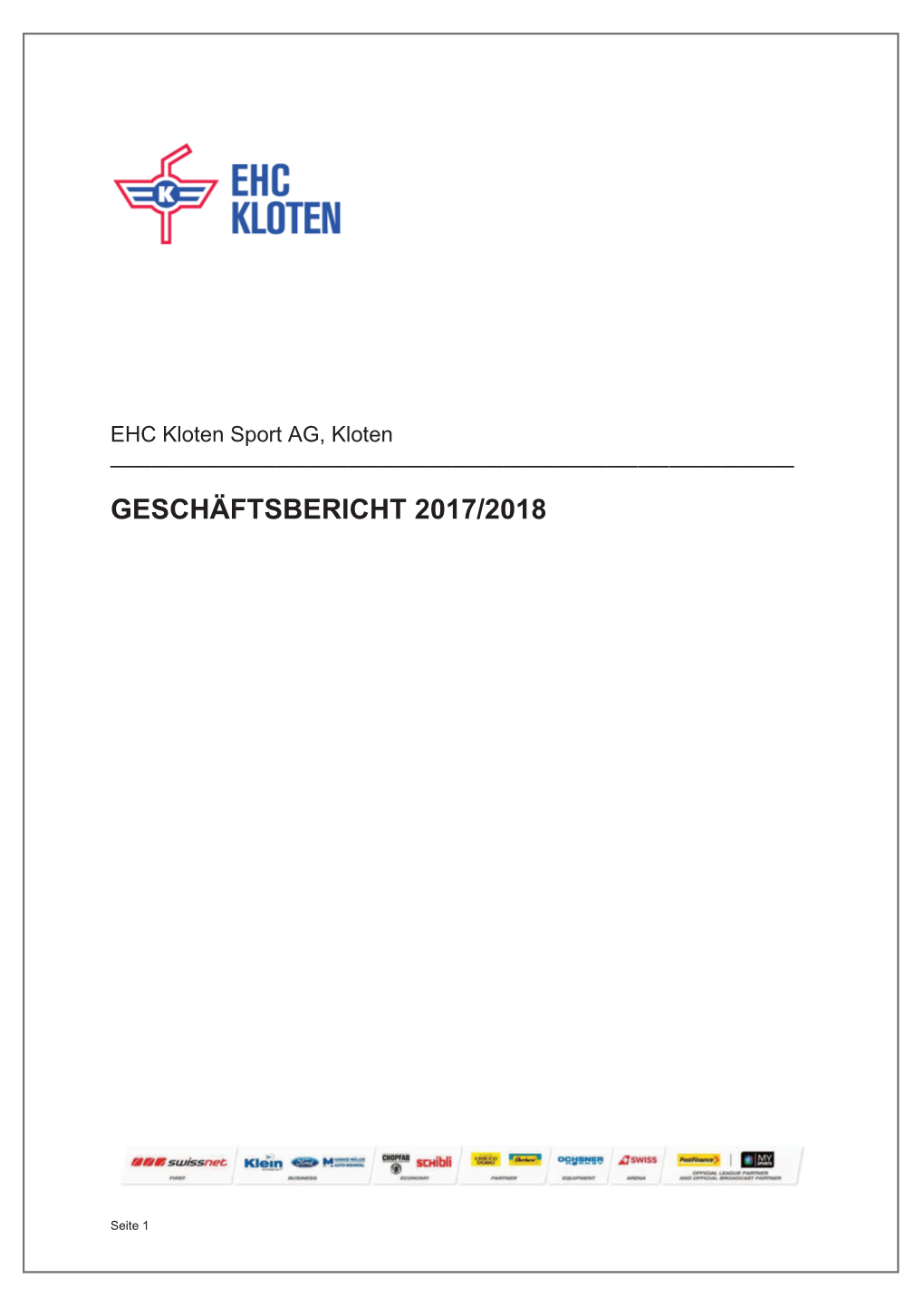 EHC Kloten Sport AG, Kloten ______