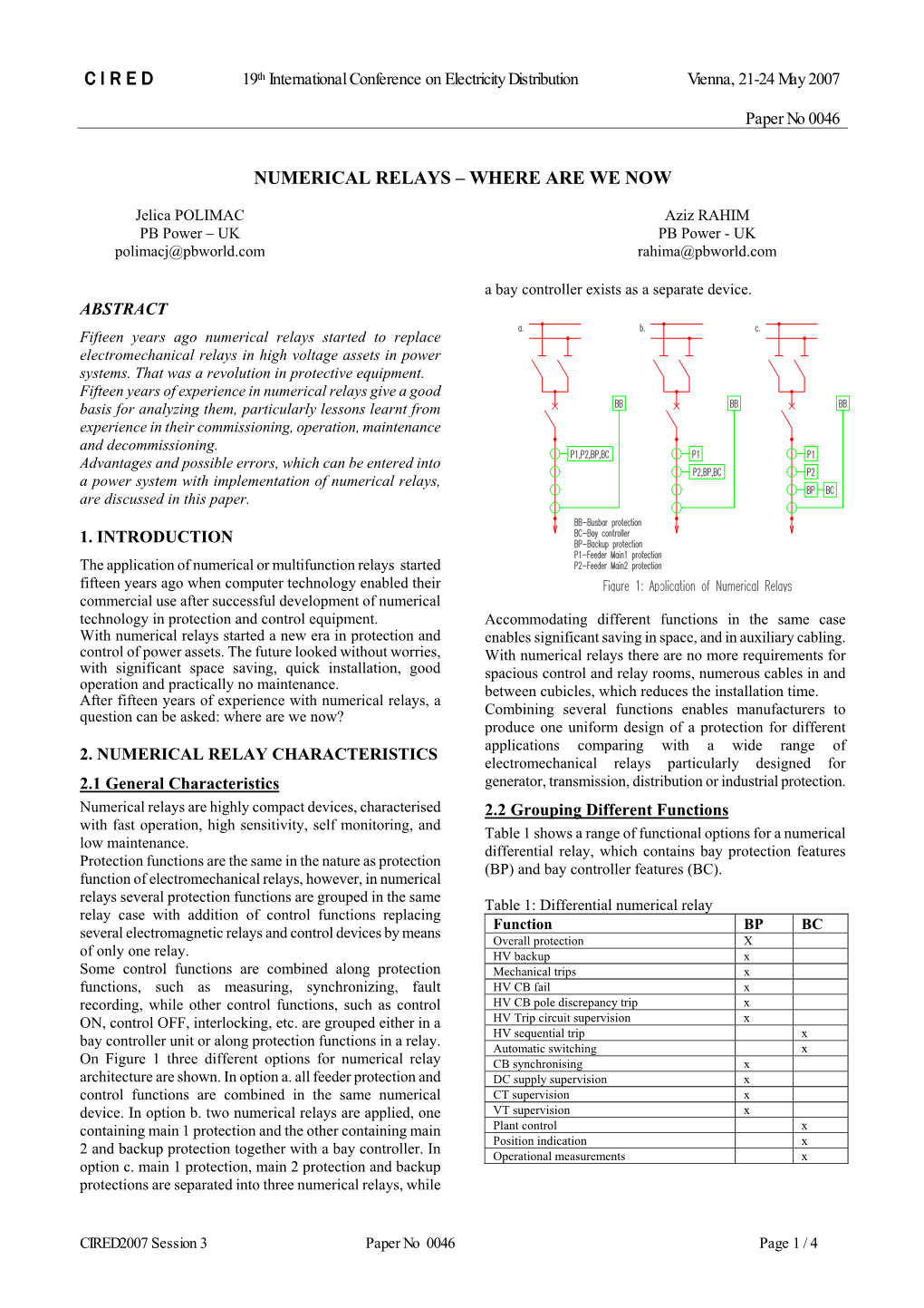 Numerical Relays – Where Are We Now